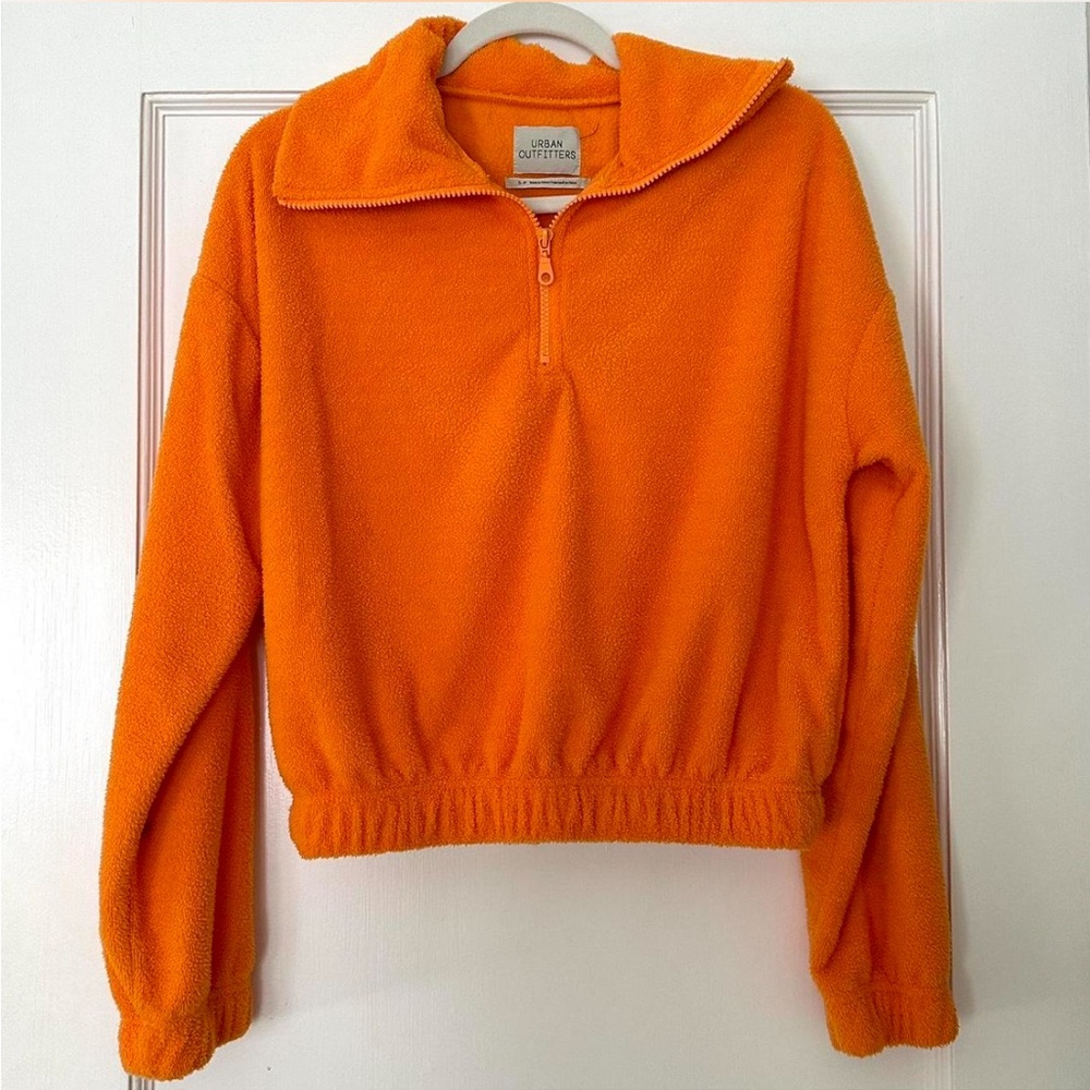 Urban Outfitters Orange Half-Zip Sweatshirt